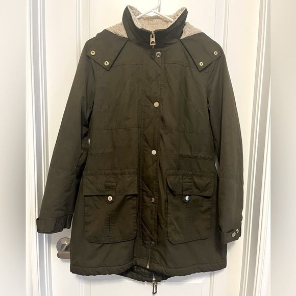 Guess: Faux Fur Lined Hooded  Jacket - Picture 1 of 13